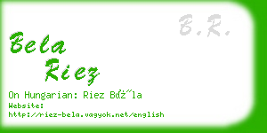 bela riez business card